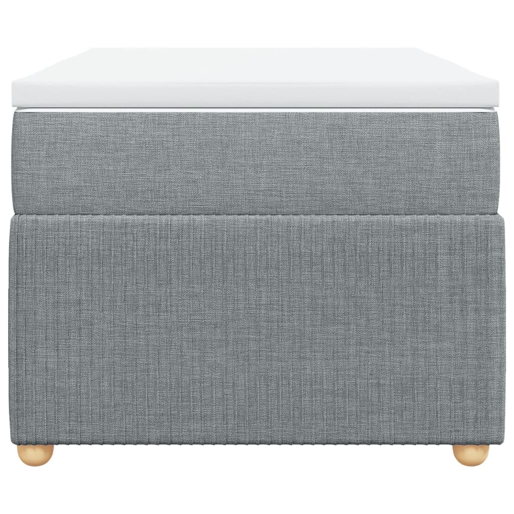 Boxspring met matras stof lichtgrijs 90x190 cm is nu te koop bij PeponiXL, paradijselijk wonen!