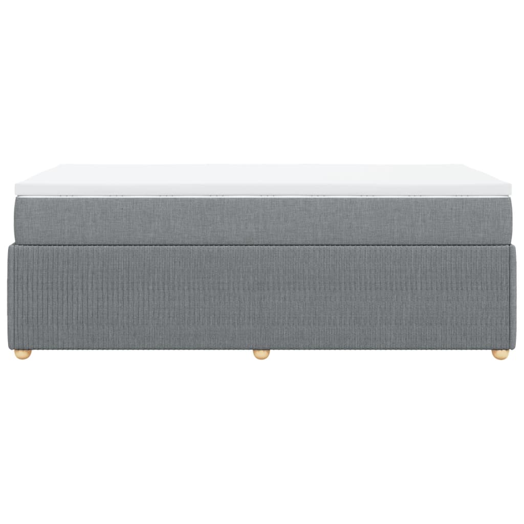 Boxspring met matras stof lichtgrijs 90x190 cm is nu te koop bij PeponiXL, paradijselijk wonen!