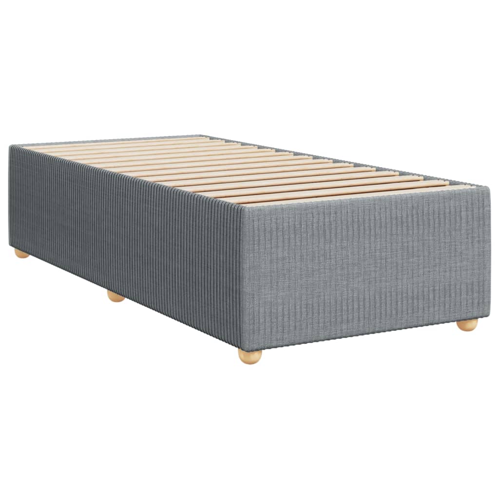 Boxspring met matras stof lichtgrijs 90x190 cm is nu te koop bij PeponiXL, paradijselijk wonen!