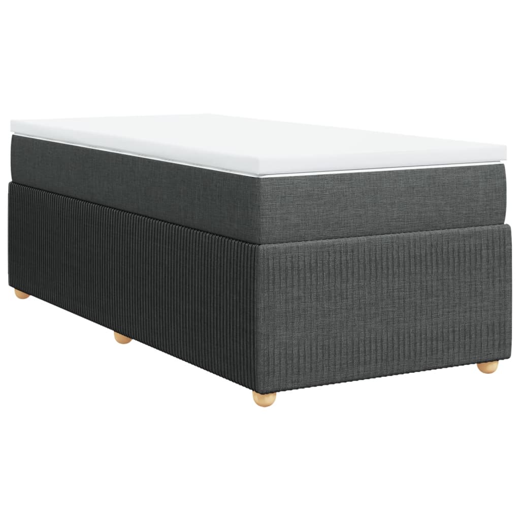 Boxspring met matras stof donkergrijs 90x190 cm is nu te koop bij PeponiXL, paradijselijk wonen!
