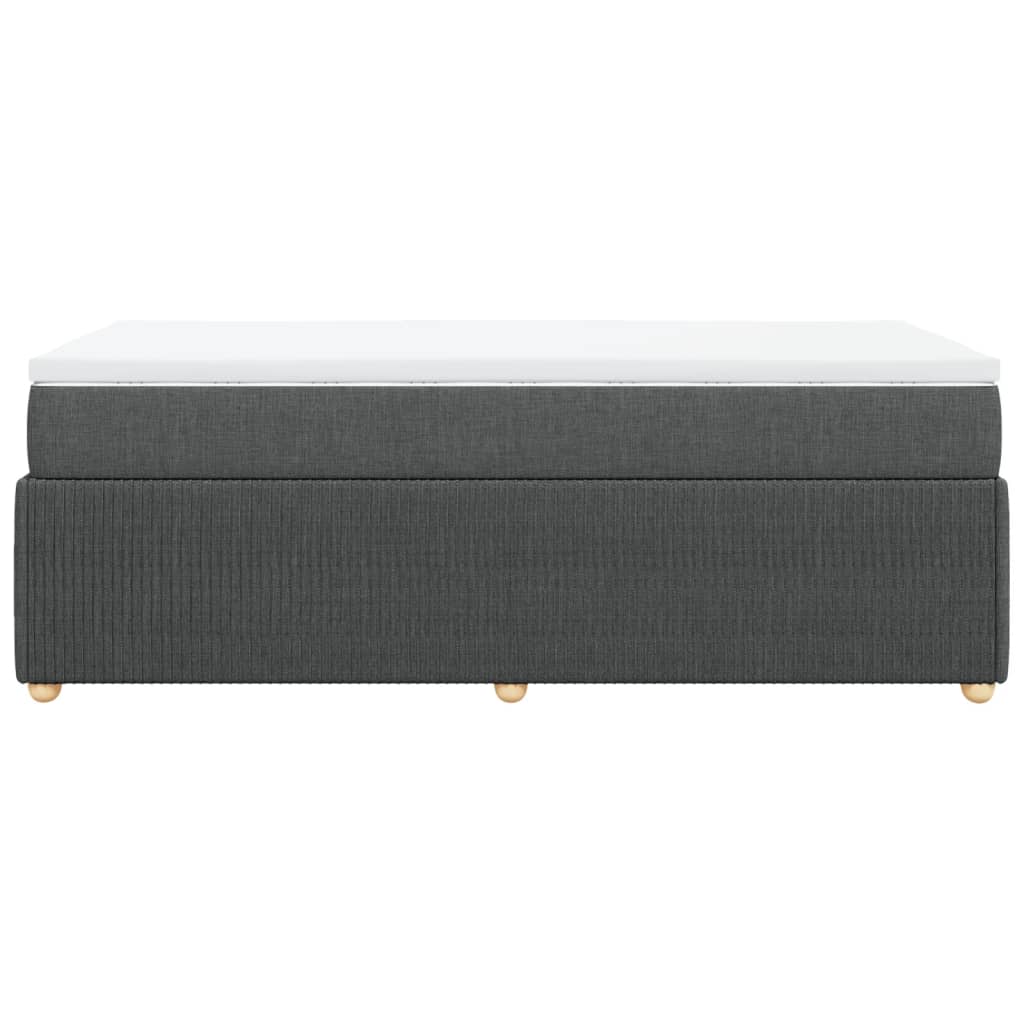 Boxspring met matras stof donkergrijs 90x190 cm is nu te koop bij PeponiXL, paradijselijk wonen!