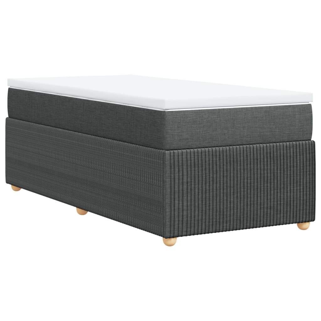 Boxspring met matras stof donkergrijs 90x190 cm is nu te koop bij PeponiXL, paradijselijk wonen!