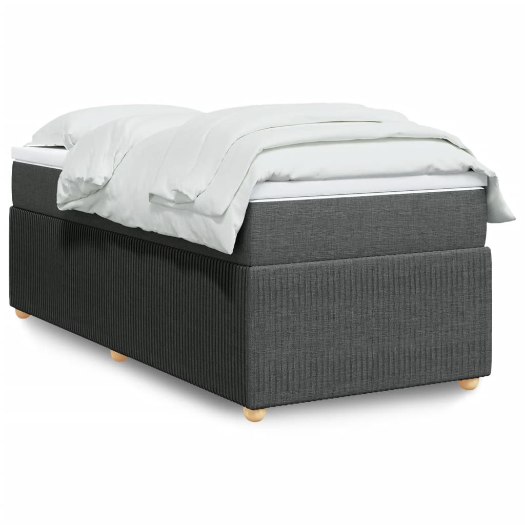Boxspring met matras stof donkergrijs 90x190 cm is nu te koop bij PeponiXL, paradijselijk wonen!