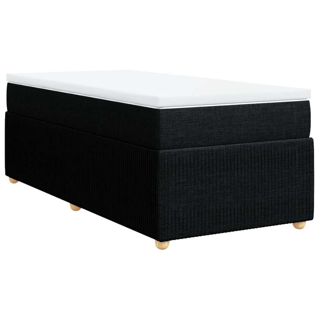 Boxspring met matras stof zwart 90x190 cm is nu te koop bij PeponiXL, paradijselijk wonen!