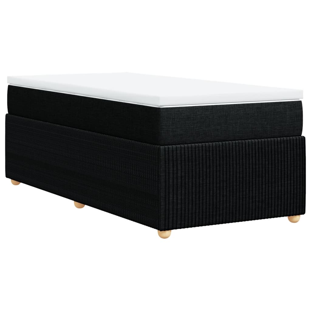 Boxspring met matras stof zwart 90x190 cm is nu te koop bij PeponiXL, paradijselijk wonen!