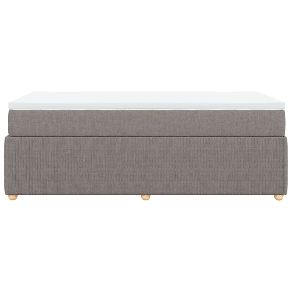 Boxspring met matras stof taupe 90x190 cm is nu te koop bij PeponiXL, paradijselijk wonen!