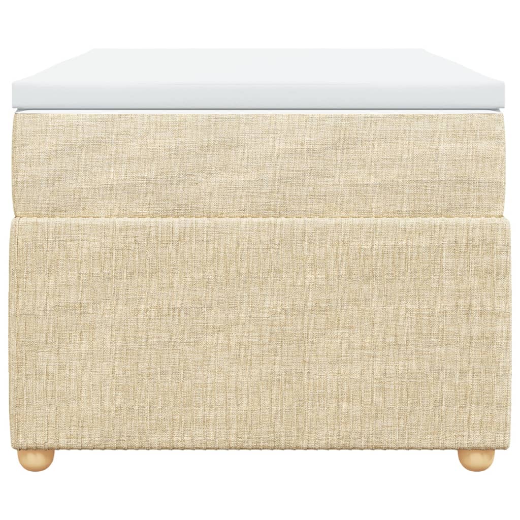 Boxspring met matras stof crèmekleurig 90x190 cm is nu te koop bij PeponiXL, paradijselijk wonen!