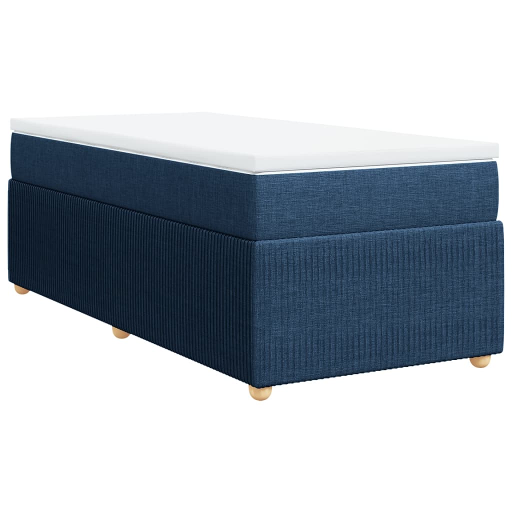 Boxspring met matras stof blauw 90x190 cm is nu te koop bij PeponiXL, paradijselijk wonen!