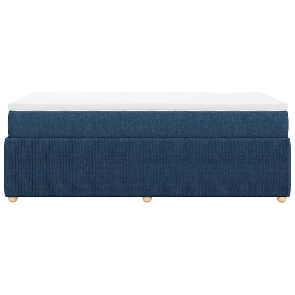 Boxspring met matras stof blauw 90x190 cm is nu te koop bij PeponiXL, paradijselijk wonen!