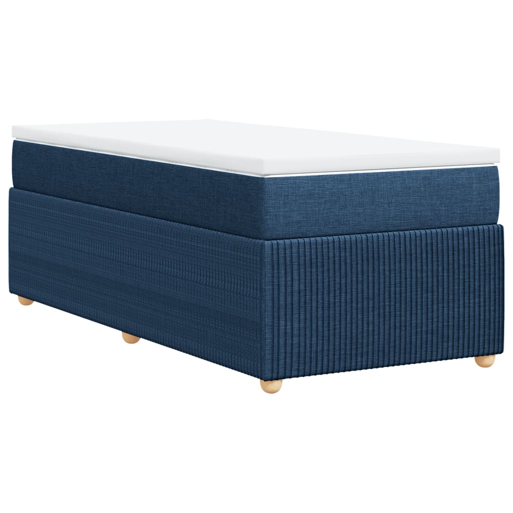 Boxspring met matras stof blauw 90x190 cm is nu te koop bij PeponiXL, paradijselijk wonen!