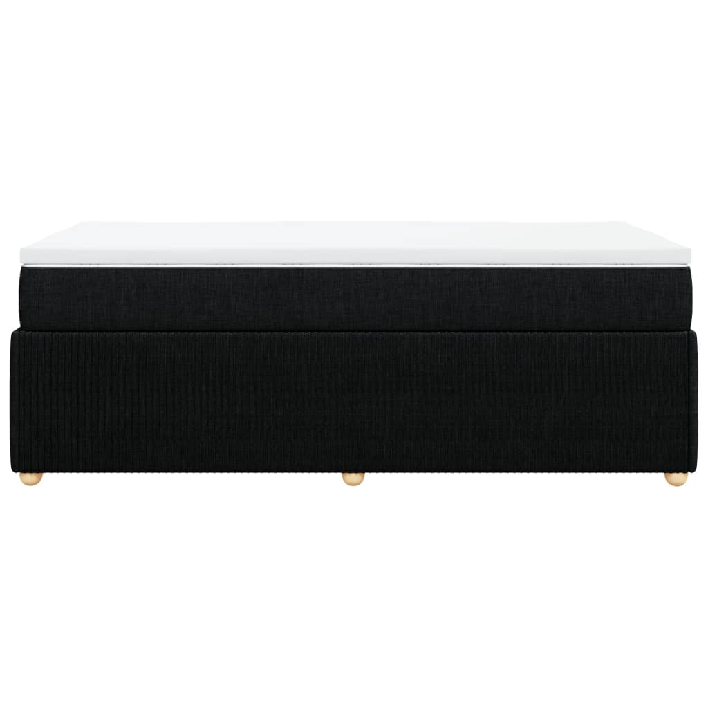 Boxspring met matras stof zwart 90x200 cm is nu te koop bij PeponiXL, paradijselijk wonen!