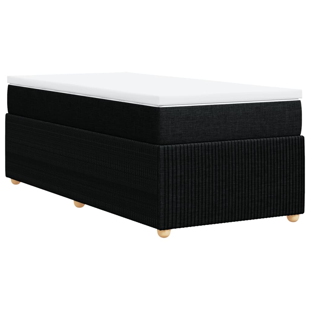 Boxspring met matras stof zwart 90x200 cm is nu te koop bij PeponiXL, paradijselijk wonen!