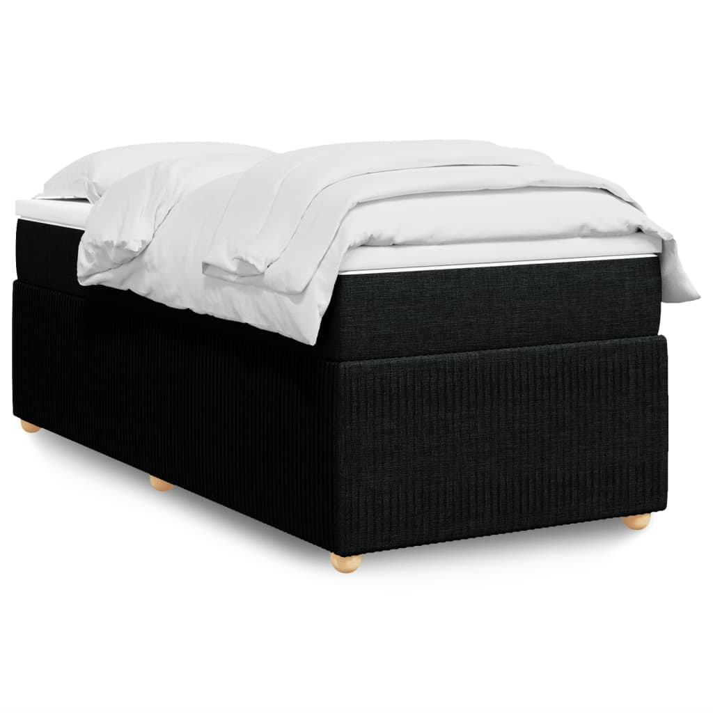 Boxspring met matras stof zwart 90x200 cm is nu te koop bij PeponiXL, paradijselijk wonen!