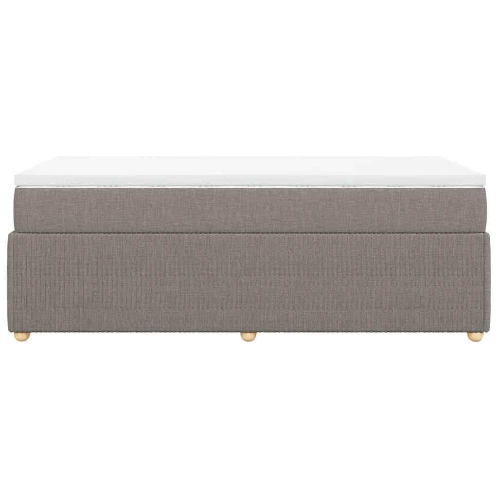 Boxspring met matras stof taupe 90x200 cm is nu te koop bij PeponiXL, paradijselijk wonen!