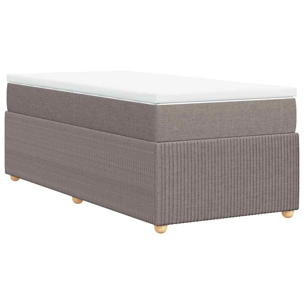 Boxspring met matras stof taupe 90x200 cm is nu te koop bij PeponiXL, paradijselijk wonen!
