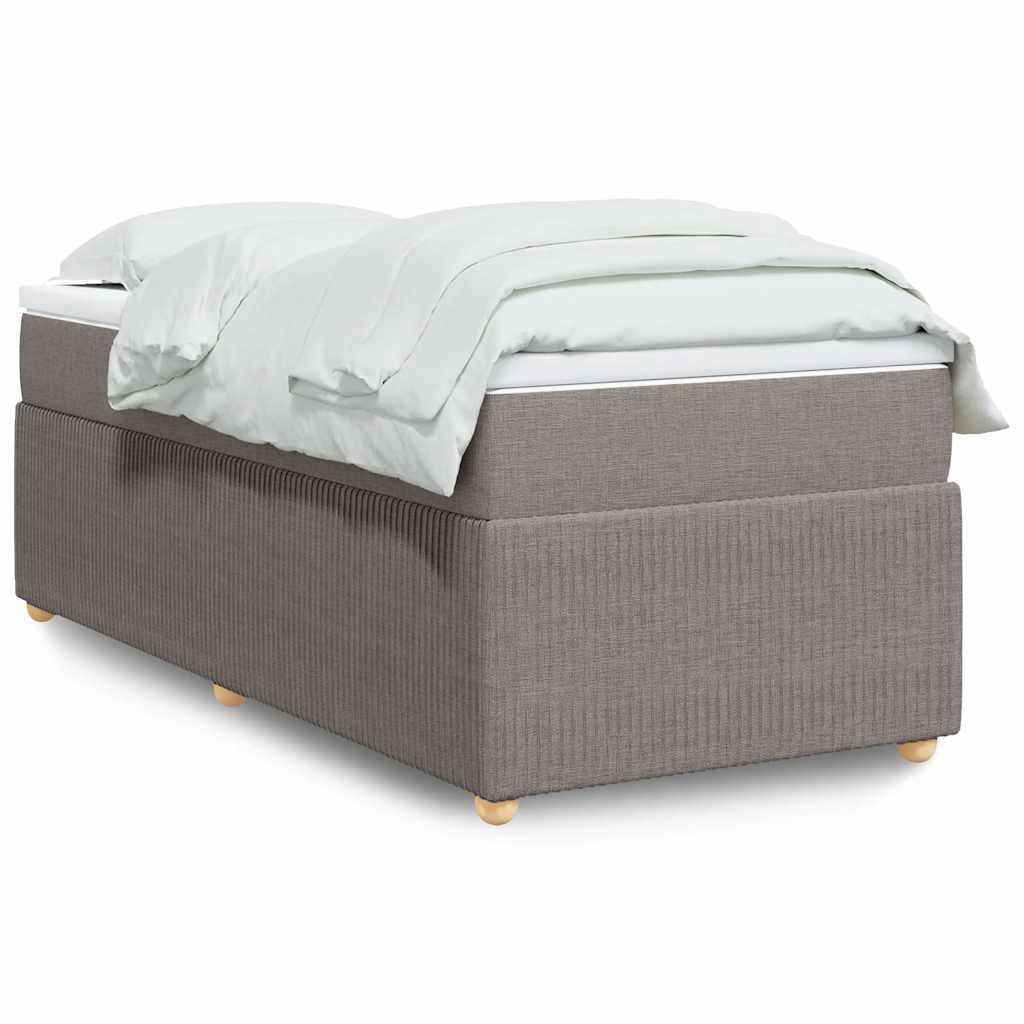 Boxspring met matras stof taupe 90x200 cm is nu te koop bij PeponiXL, paradijselijk wonen!