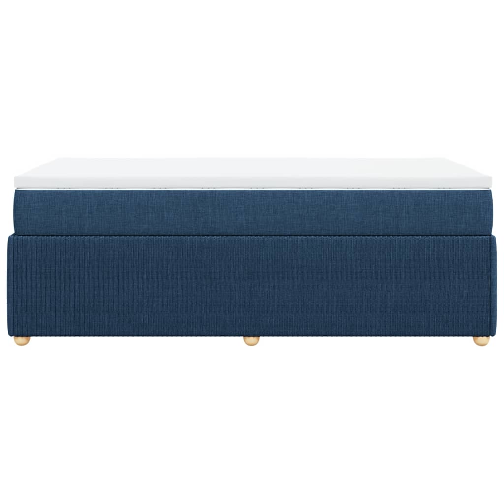 Boxspring met matras stof blauw 90x200 cm is nu te koop bij PeponiXL, paradijselijk wonen!