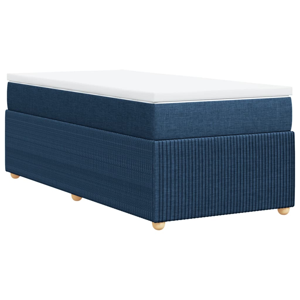 Boxspring met matras stof blauw 90x200 cm is nu te koop bij PeponiXL, paradijselijk wonen!