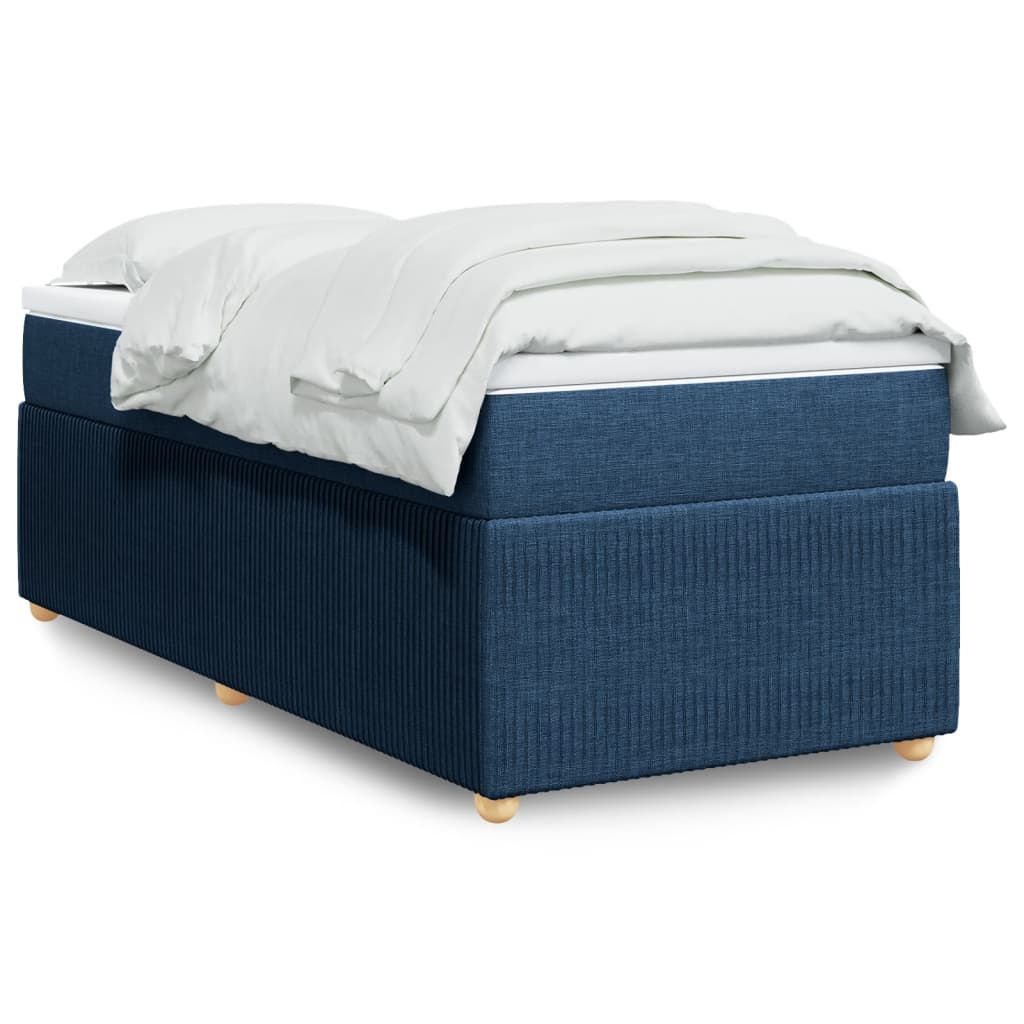 Boxspring met matras stof blauw 90x200 cm is nu te koop bij PeponiXL, paradijselijk wonen!