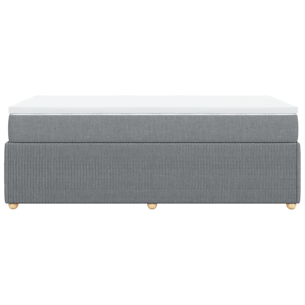 Boxspring met matras stof lichtgrijs 100x200 cm is nu te koop bij PeponiXL, paradijselijk wonen!