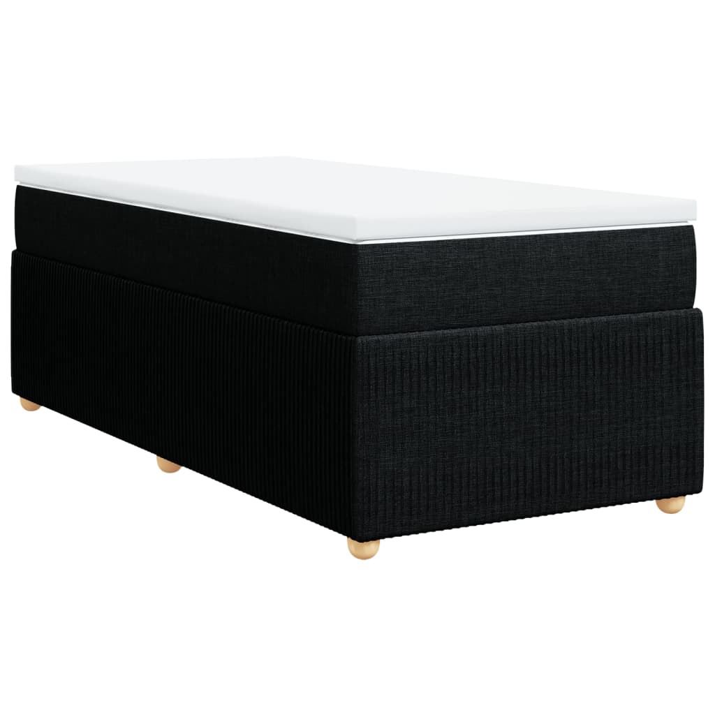 Boxspring met matras stof zwart 100x200 cm is nu te koop bij PeponiXL, paradijselijk wonen!