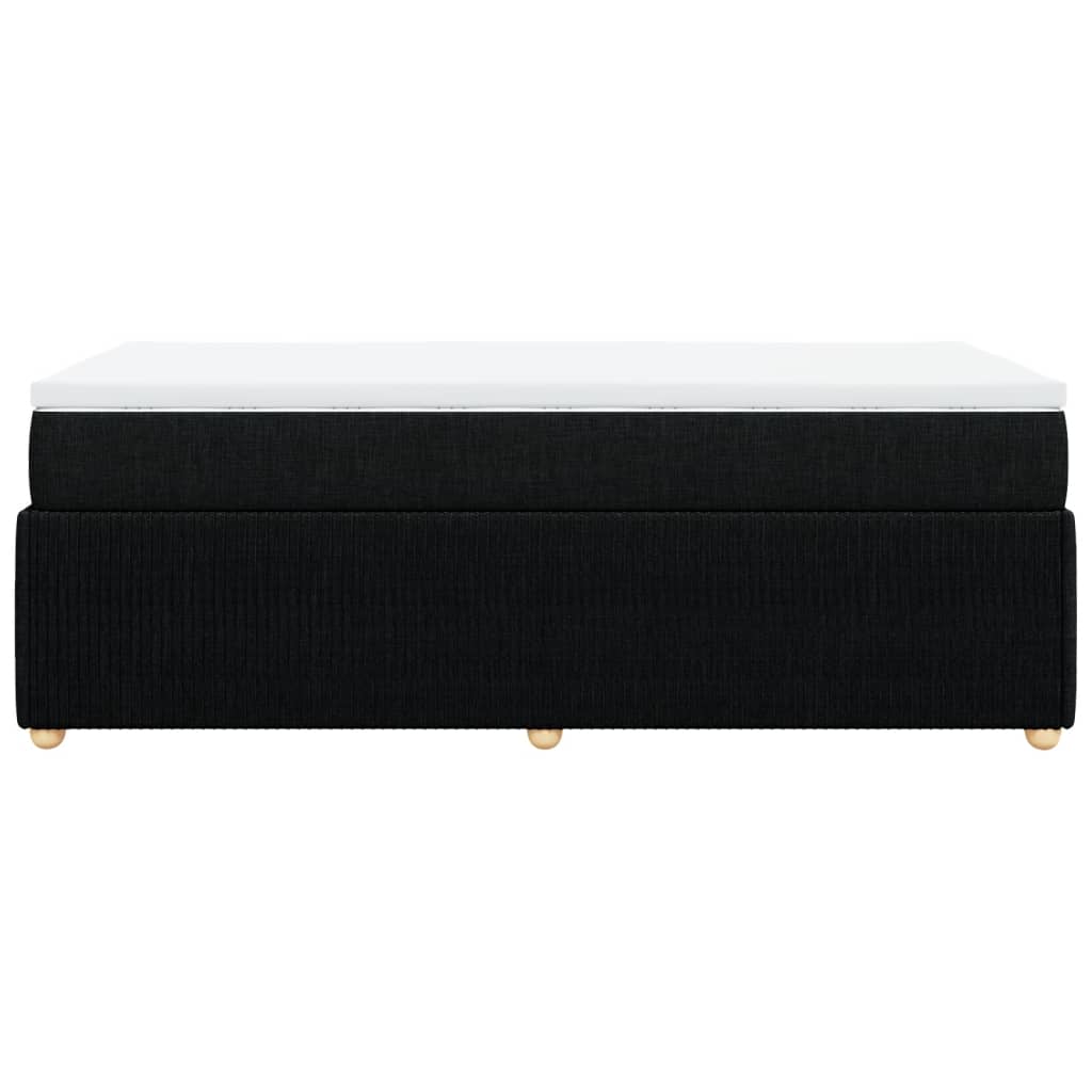 Boxspring met matras stof zwart 100x200 cm is nu te koop bij PeponiXL, paradijselijk wonen!