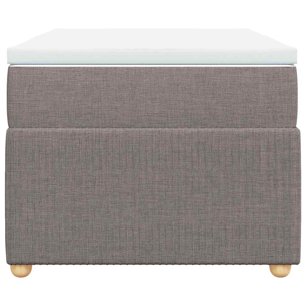 Boxspring met matras stof taupe 100x200 cm is nu te koop bij PeponiXL, paradijselijk wonen!