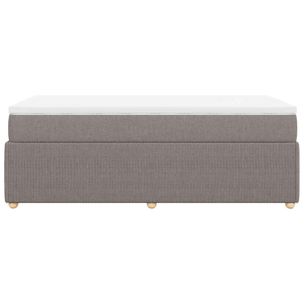 Boxspring met matras stof taupe 100x200 cm is nu te koop bij PeponiXL, paradijselijk wonen!