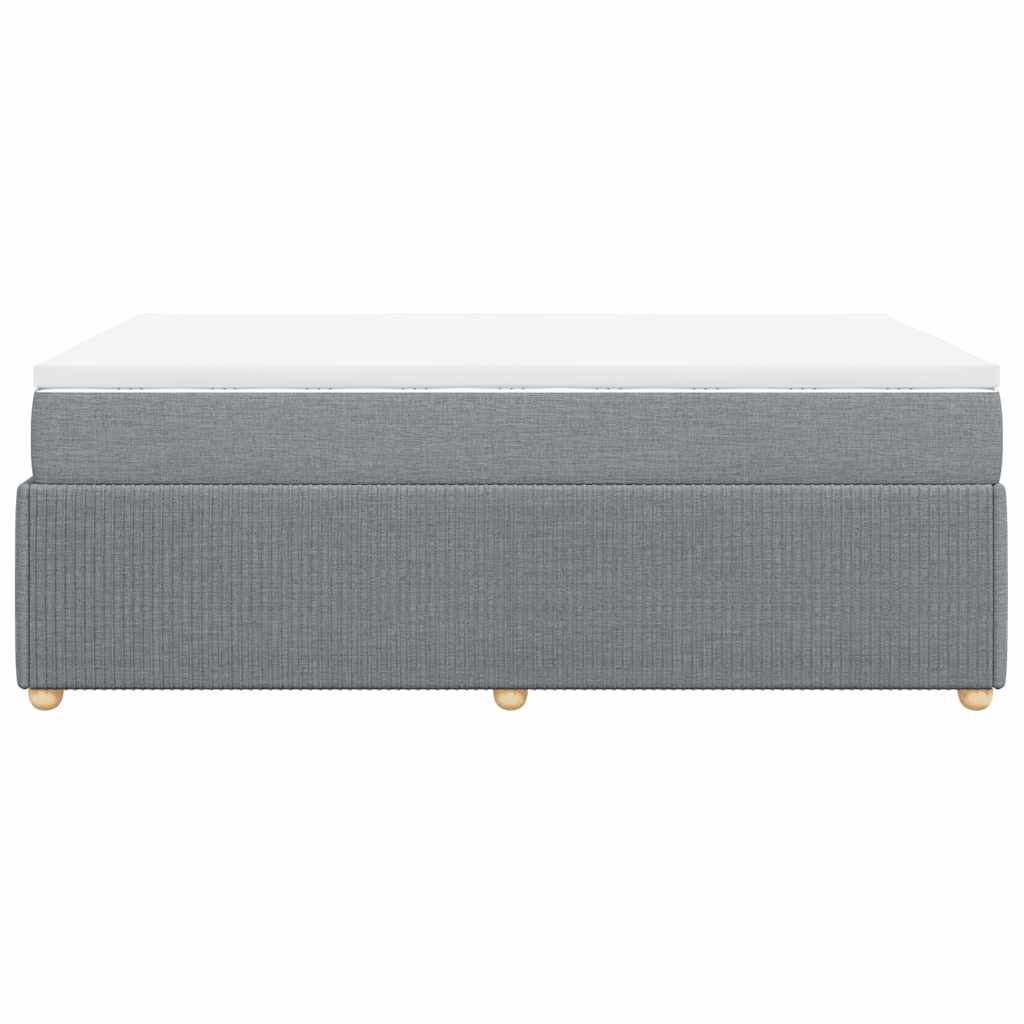 Boxspring met matras stof lichtgrijs 120x190 cm is nu te koop bij PeponiXL, paradijselijk wonen!