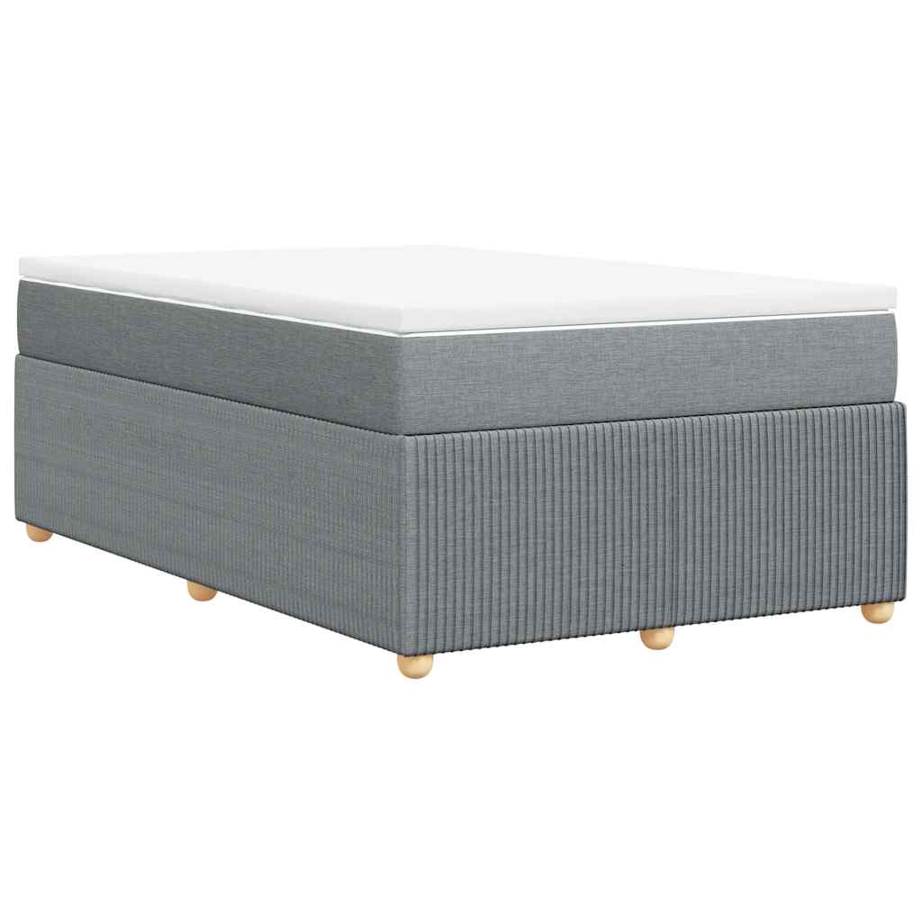 Boxspring met matras stof lichtgrijs 120x190 cm is nu te koop bij PeponiXL, paradijselijk wonen!