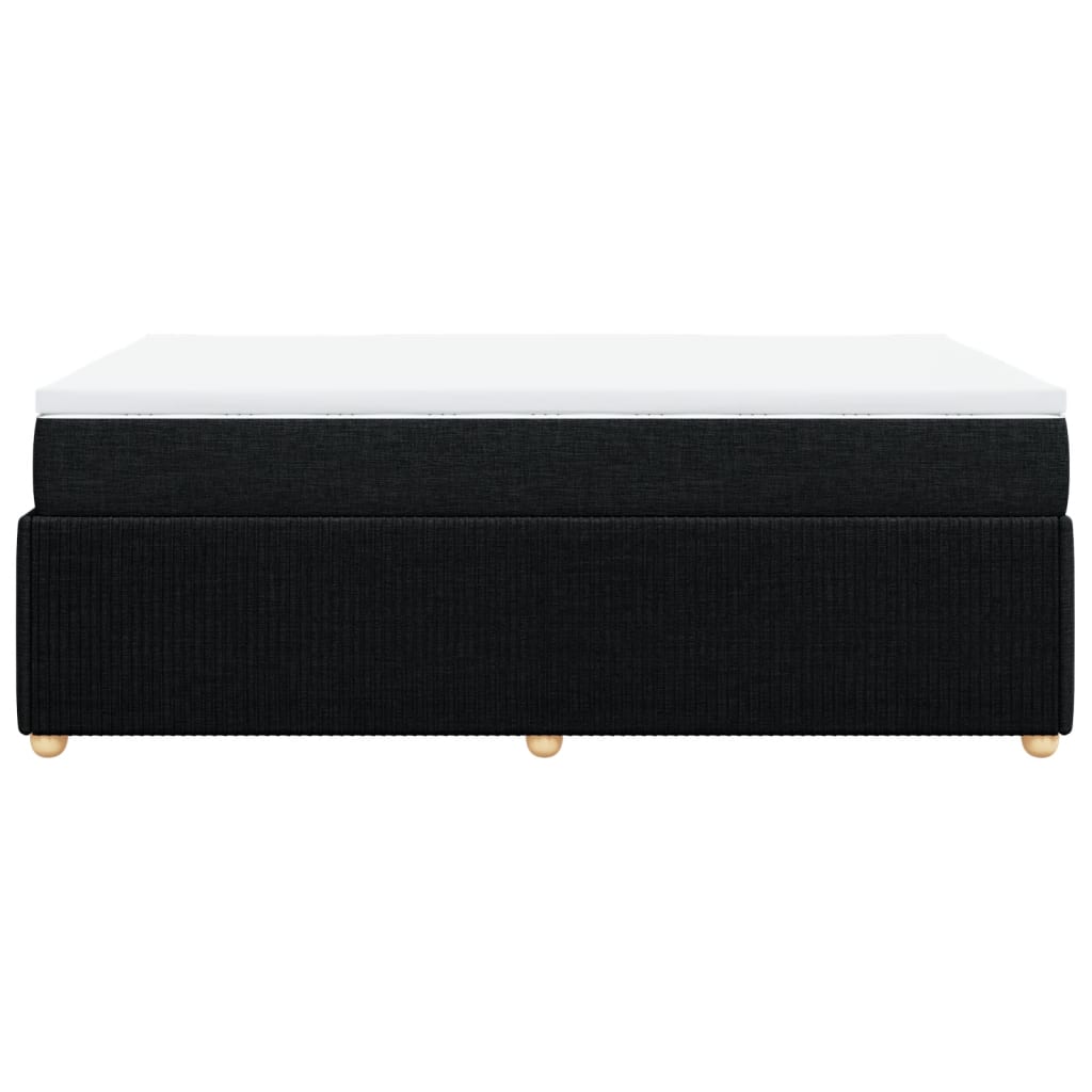 Boxspring met matras stof zwart 120x190 cm is nu te koop bij PeponiXL, paradijselijk wonen!