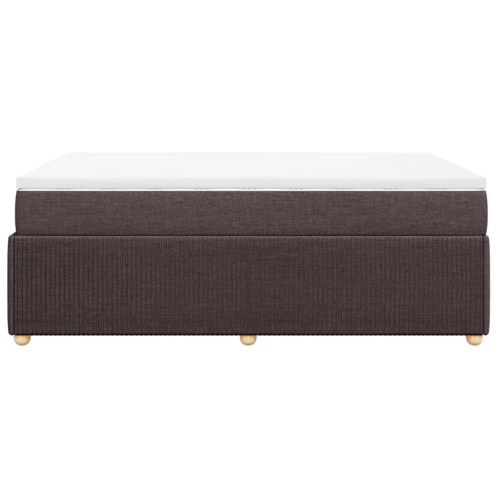 Boxspring met matras stof donkerbruin 120x190 cm is nu te koop bij PeponiXL, paradijselijk wonen!