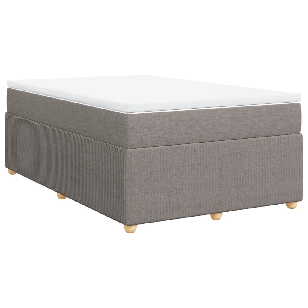Boxspring met matras stof taupe 120x190 cm is nu te koop bij PeponiXL, paradijselijk wonen!