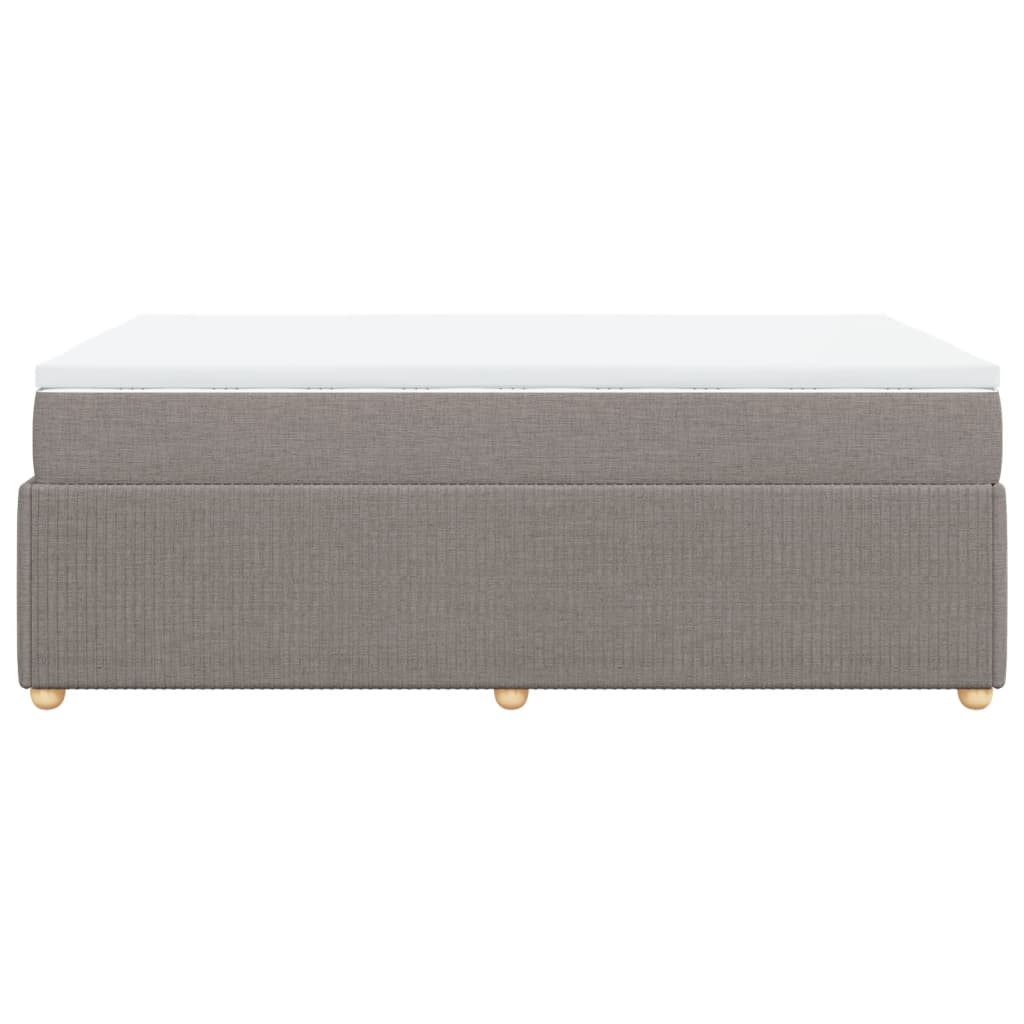Boxspring met matras stof taupe 120x190 cm is nu te koop bij PeponiXL, paradijselijk wonen!