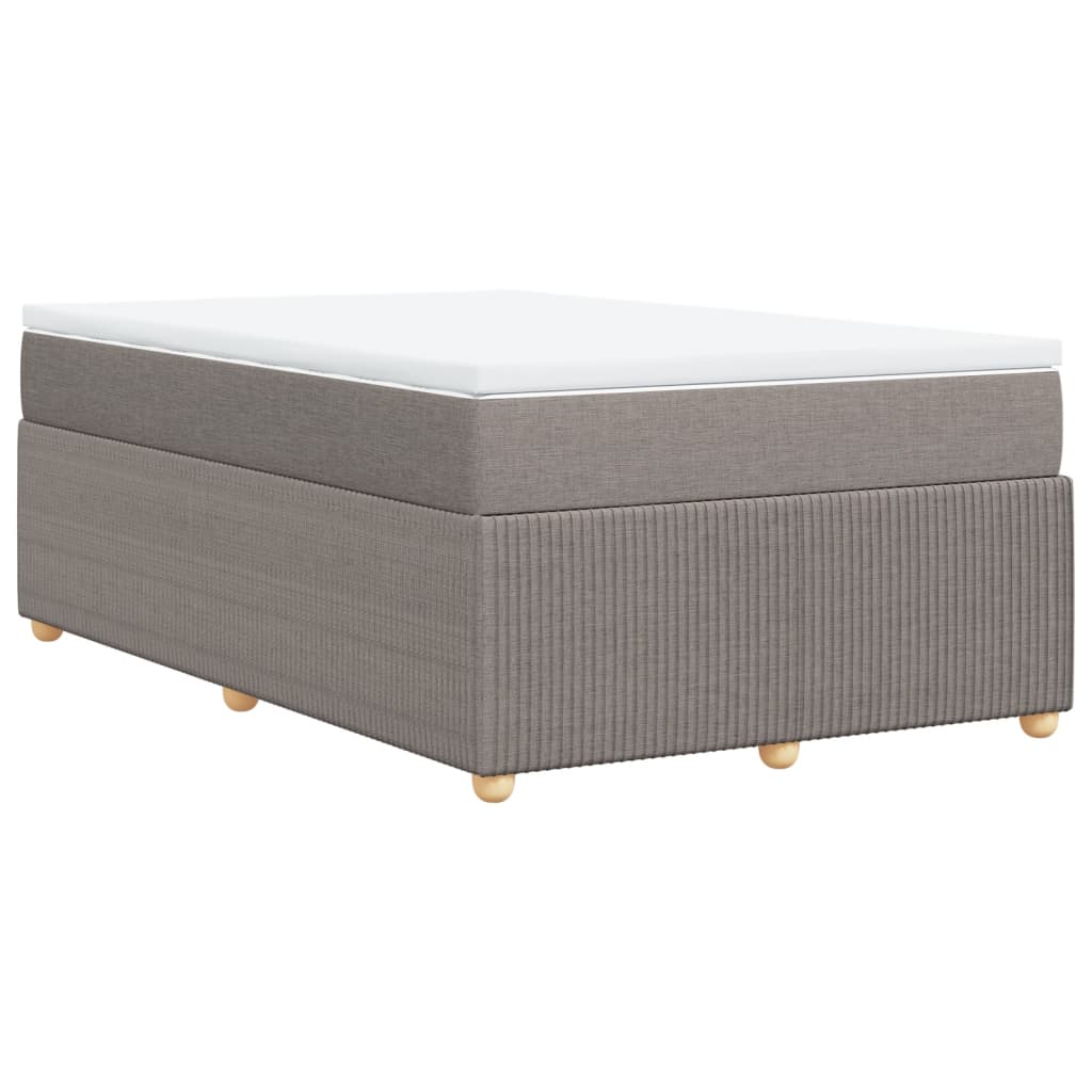 Boxspring met matras stof taupe 120x190 cm is nu te koop bij PeponiXL, paradijselijk wonen!