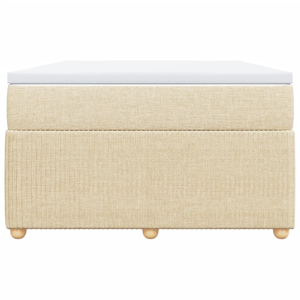 Boxspring met matras stof crèmekleurig 120x190 cm is nu te koop bij PeponiXL, paradijselijk wonen!