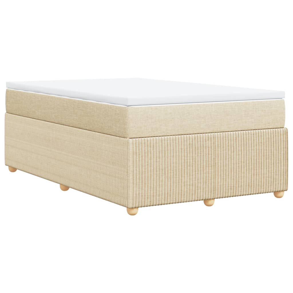 Boxspring met matras stof crèmekleurig 120x190 cm is nu te koop bij PeponiXL, paradijselijk wonen!