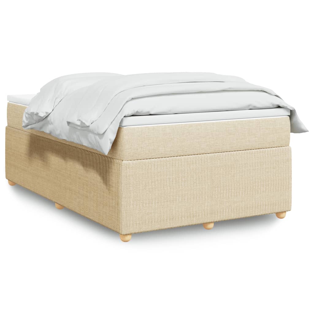 Boxspring met matras stof crèmekleurig 120x190 cm is nu te koop bij PeponiXL, paradijselijk wonen!
