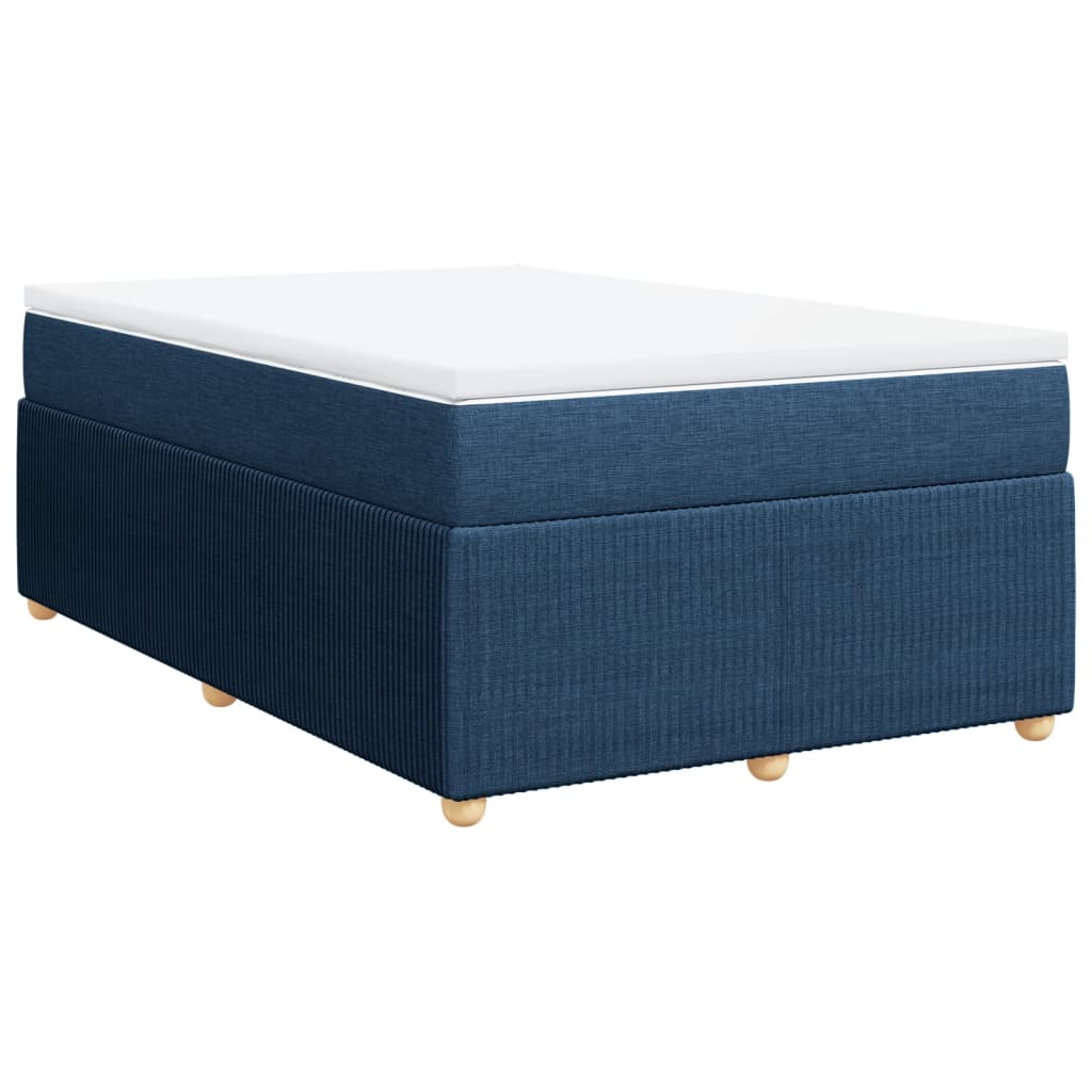Boxspring met matras stof blauw 120x190 cm is nu te koop bij PeponiXL, paradijselijk wonen!