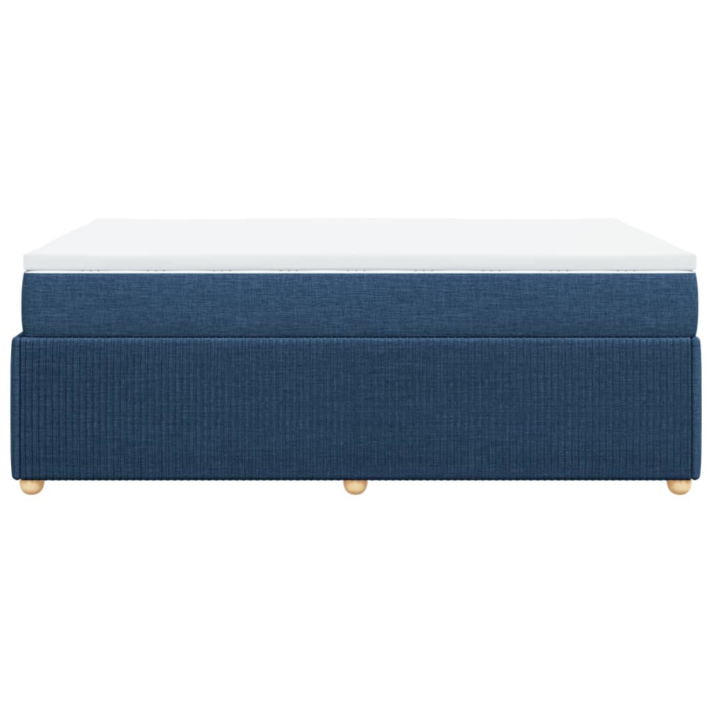 Boxspring met matras stof blauw 120x190 cm is nu te koop bij PeponiXL, paradijselijk wonen!