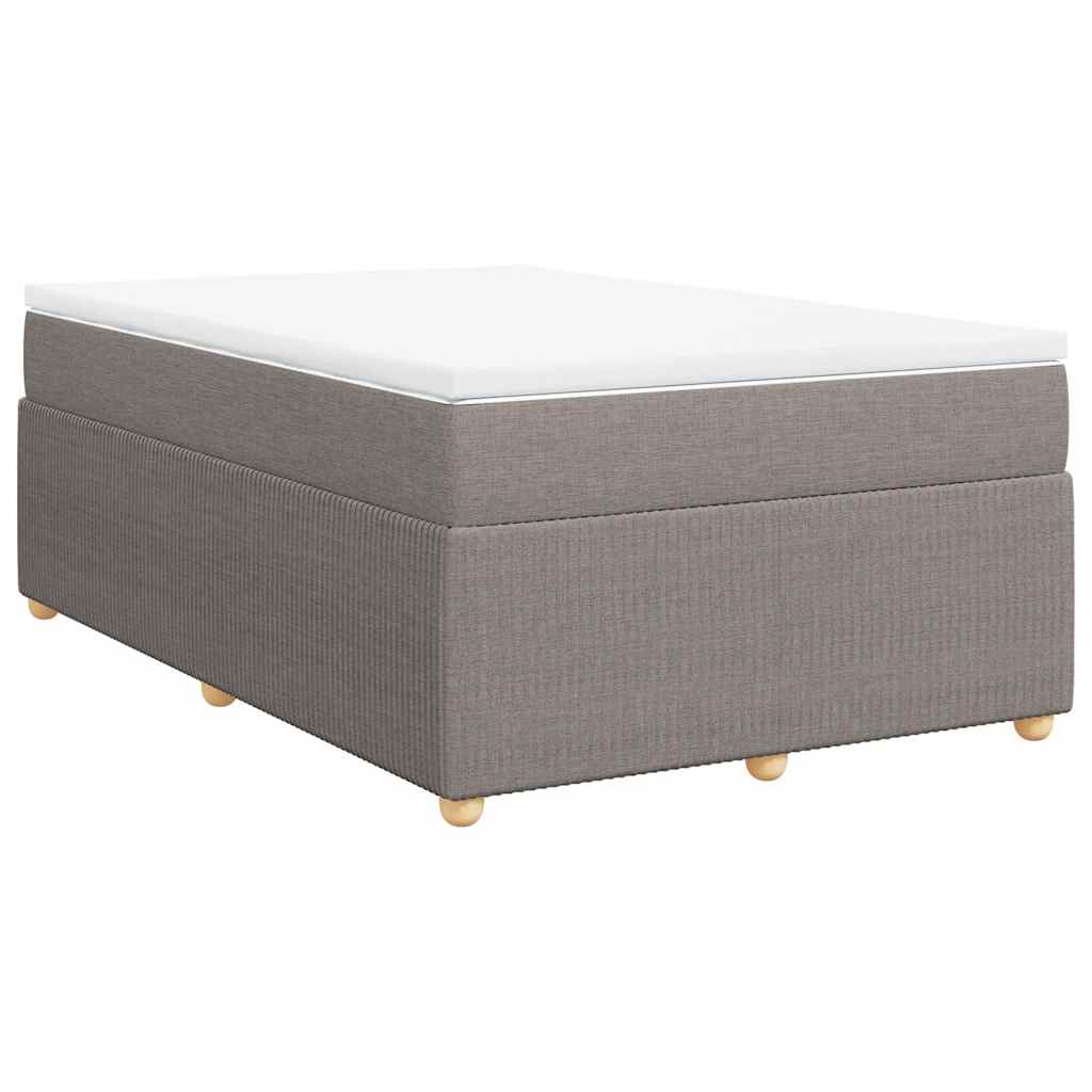 Boxspring met matras stof taupe 120x200 cm is nu te koop bij PeponiXL, paradijselijk wonen!