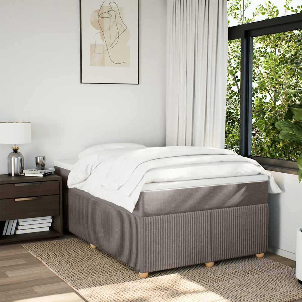 Boxspring met matras stof taupe 120x200 cm is nu te koop bij PeponiXL, paradijselijk wonen!
