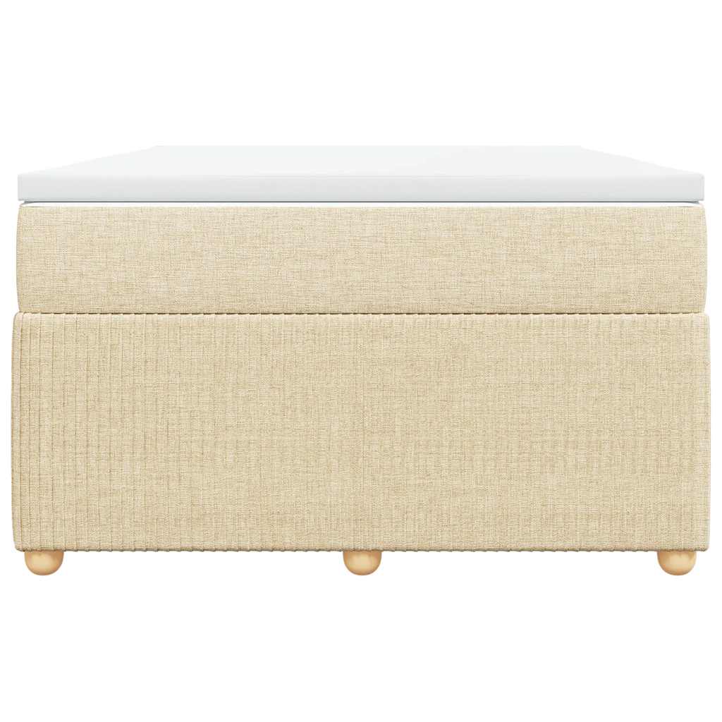 Boxspring met matras stof crèmekleurig 120x200 cm is nu te koop bij PeponiXL, paradijselijk wonen!