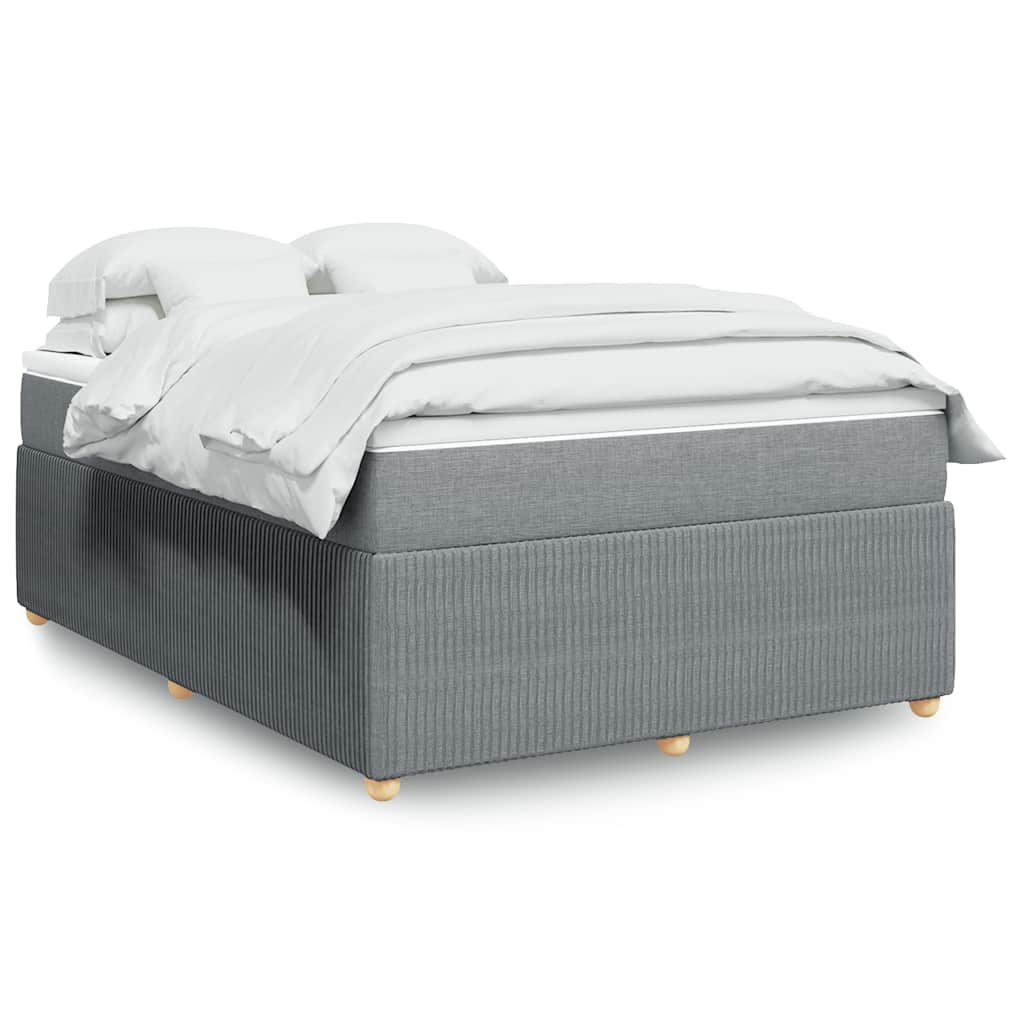 Boxspring met matras stof lichtgrijs 140x190 cm is nu te koop bij PeponiXL, paradijselijk wonen!