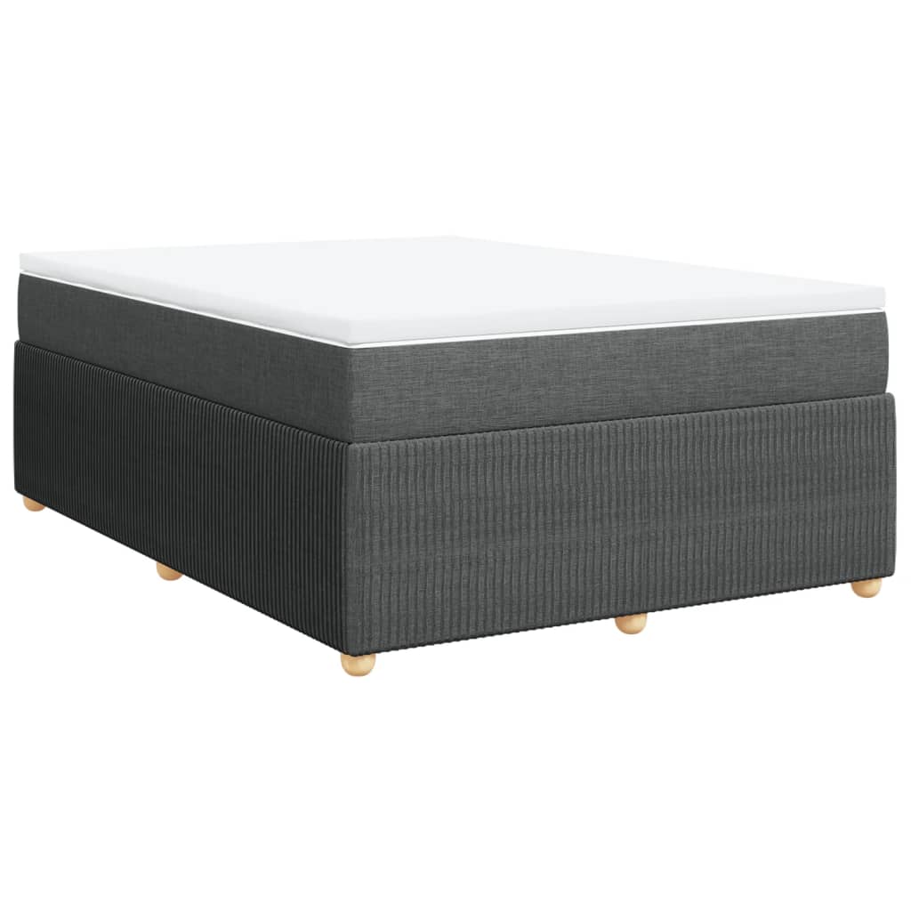 Boxspring met matras stof donkergrijs 140x190 cm is nu te koop bij PeponiXL, paradijselijk wonen!