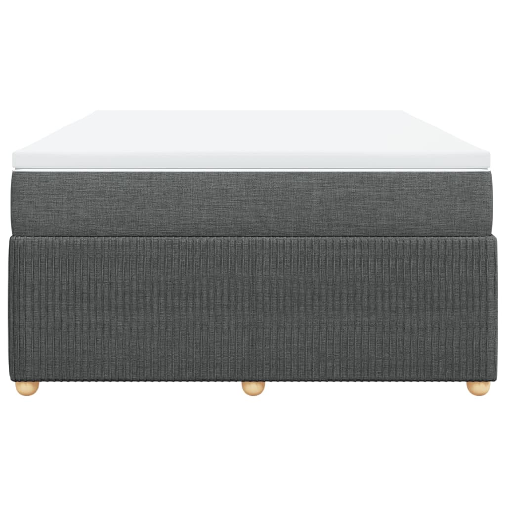 Boxspring met matras stof donkergrijs 140x190 cm is nu te koop bij PeponiXL, paradijselijk wonen!