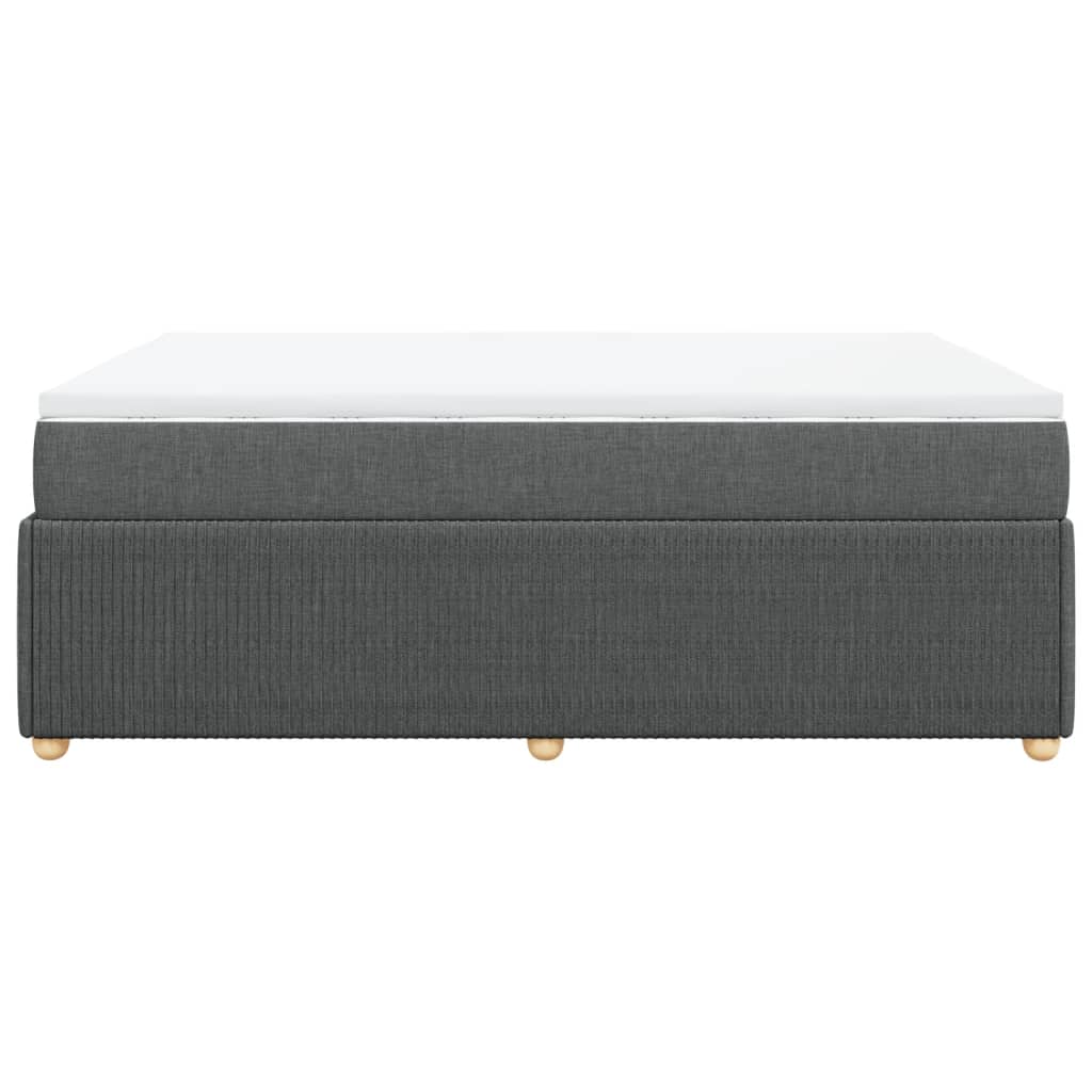 Boxspring met matras stof donkergrijs 140x190 cm is nu te koop bij PeponiXL, paradijselijk wonen!