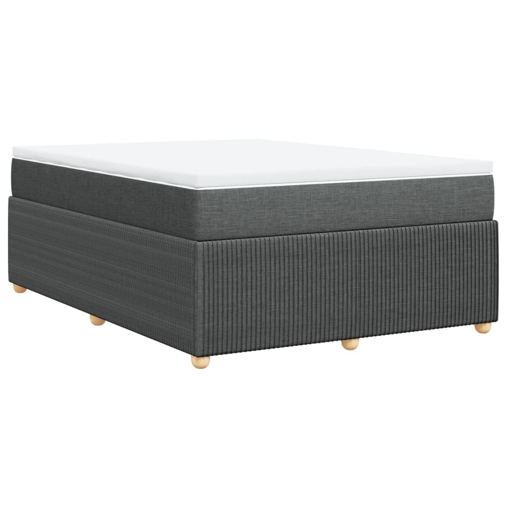 Boxspring met matras stof donkergrijs 140x190 cm is nu te koop bij PeponiXL, paradijselijk wonen!