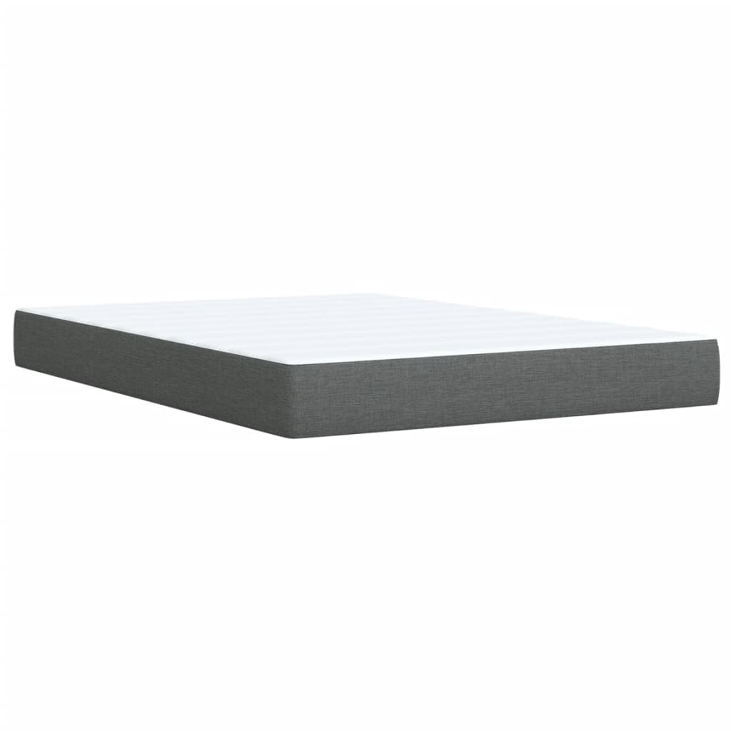Boxspring met matras stof donkergrijs 140x190 cm is nu te koop bij PeponiXL, paradijselijk wonen!