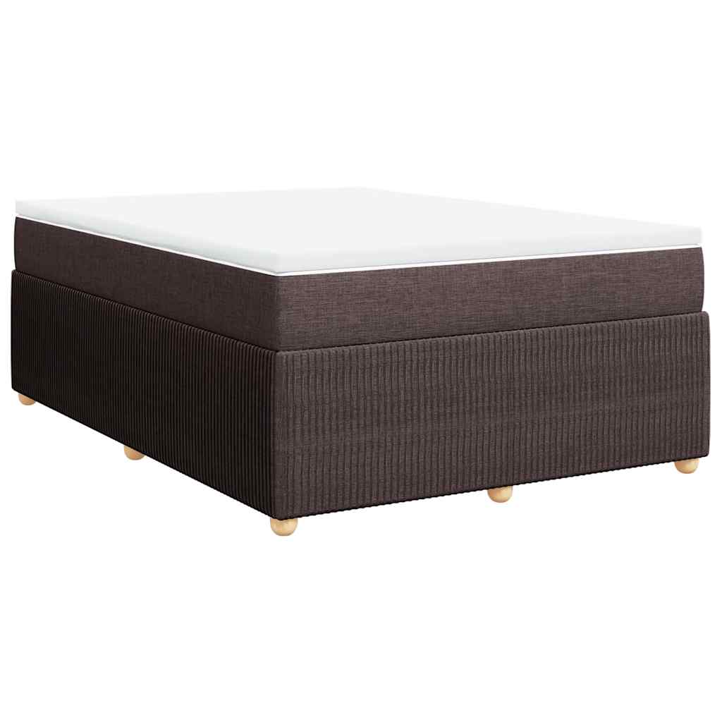 Boxspring met matras stof donkerbruin 140x190 cm is nu te koop bij PeponiXL, paradijselijk wonen!